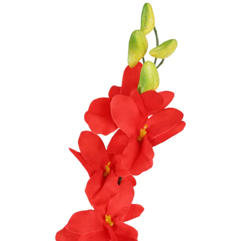 Gałązka Sztucznego Storczyka O Długości 60cm - Czerwony