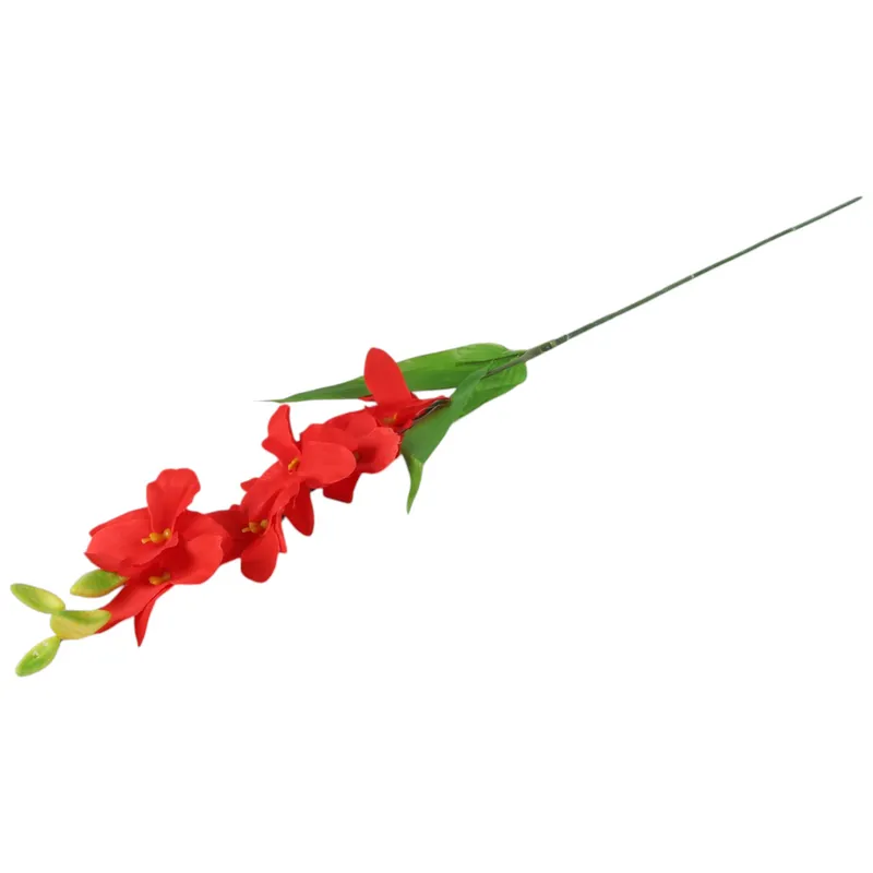 Gałązka Sztucznego Storczyka O Długości 60cm - Czerwony