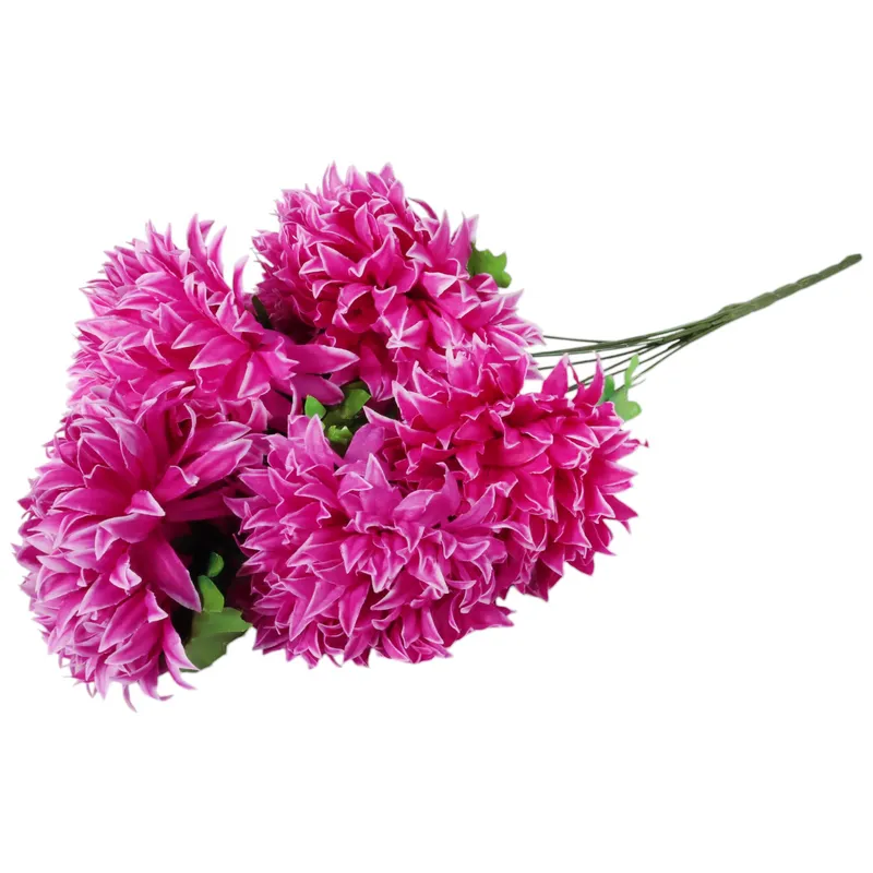 Bukiet 7 Dużych Chryzantem W Kolorze Fioletowym 64 cm