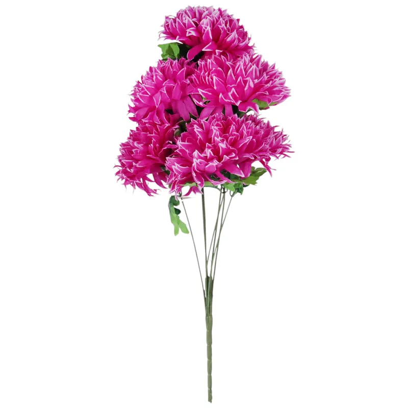 Bukiet 7 Dużych Chryzantem W Kolorze Fioletowym 64 cm