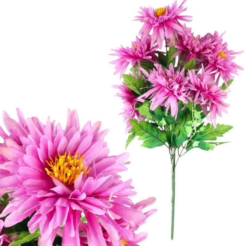 Bukiet 7 Chryzantem 54 cm - FIOLETOWY