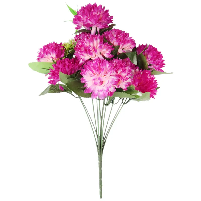 Bukiet 12 Chryzantem Z Dodatkami Kolor 42 cm - Fioletowy