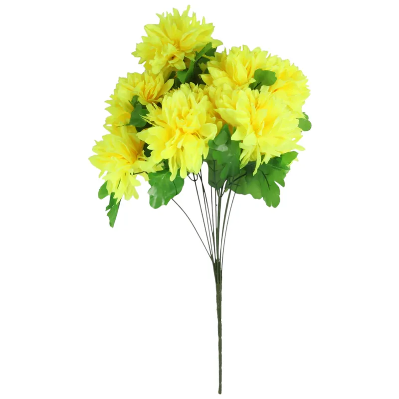 Bukiet 12 Chryzantem Kolor 62 cm - Żółty