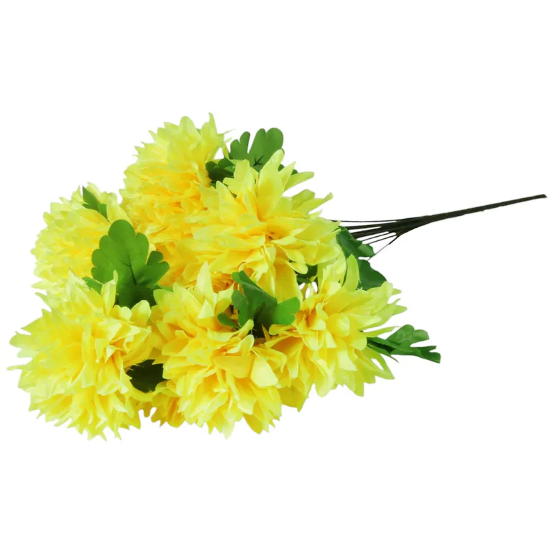 Bukiet 12 Chryzantem Kolor 62 cm - Żółty