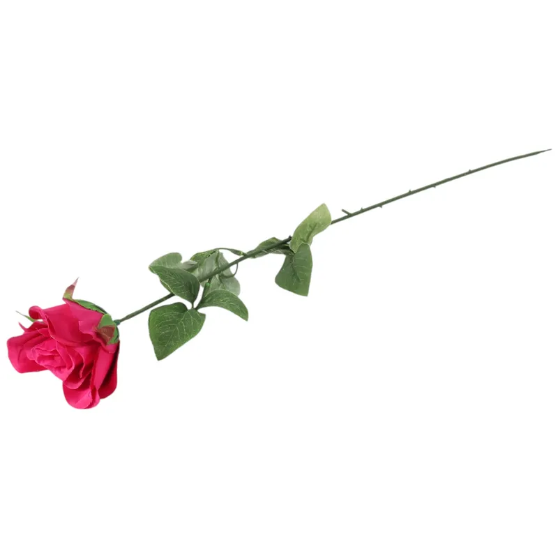 Sztuczna Róża W Pąku Koloru Ciemnego Różu – 70 cm