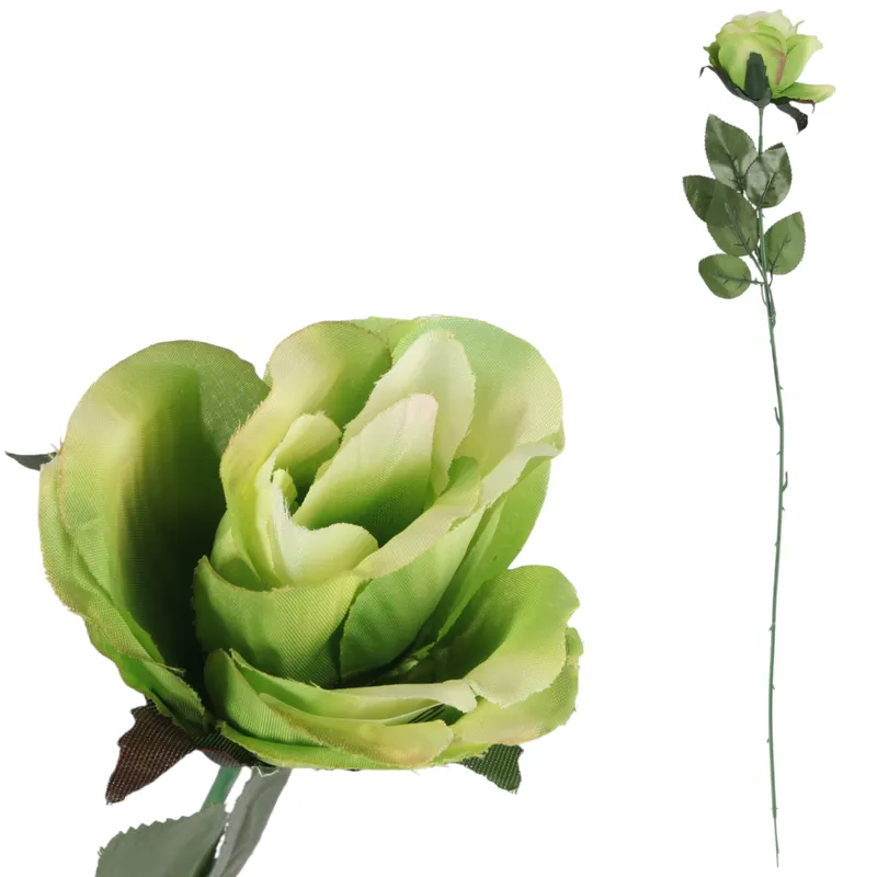 Sztuczna Róża W Pąku Koloru Zielonego – 70 cm