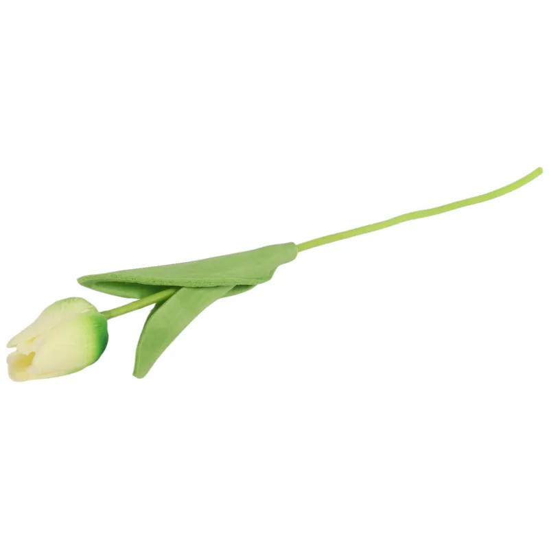 Sztuczny Tulipan Gumowany W Kolorze Zielonym Wysokość 34 cm