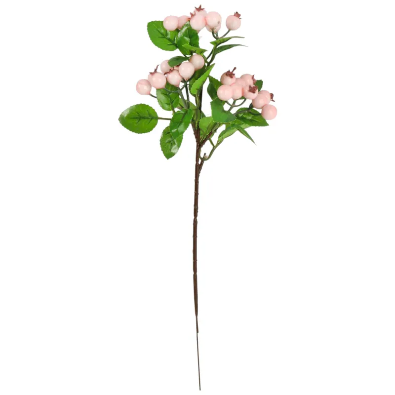 Gałązka Z Jarzębiną Kulki 34 cm - Różowe