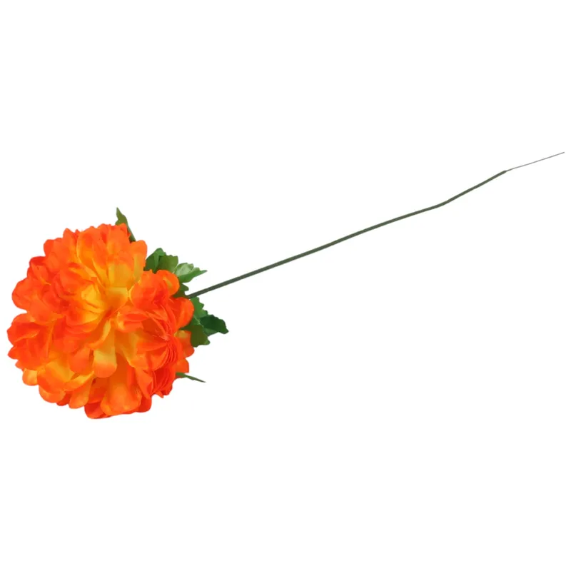 Chryzantema Pojedynczy Kwiat W Kształcie Kuli W Kolorze Jasno- 77 cm - Pomarańczowy