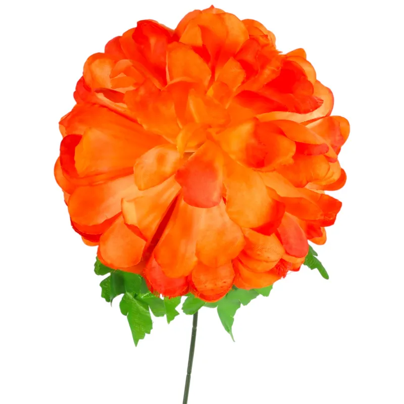 Chryzantema Pojedynczy Kwiat W Kształcie Kuli W Kolorze Pomarańczowym 77 cm