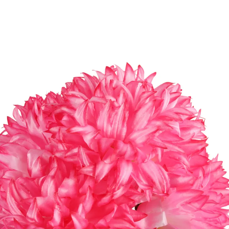 Bukiet 7 Dużych Chryzantem Cieniowanych 58 cm Kolor Rózowo-Biały