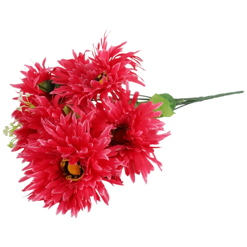 Bukiet 7 Chryzantem 54 cm - CZERWONY