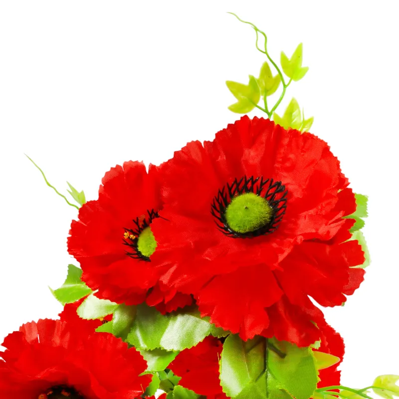 Sztuczny Bukiet 14 Anemonów 54 cm - CZERWONY