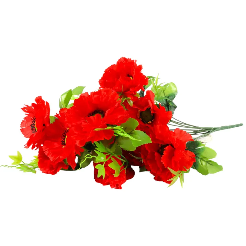 Sztuczny Bukiet 14 Anemonów 54 cm - CZERWONY