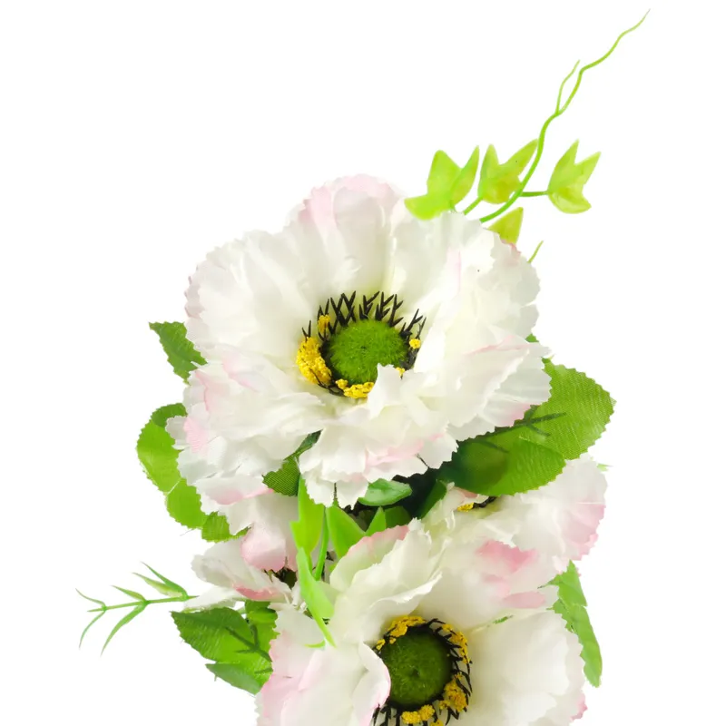 Sztuczny Bukiet 14 Anemonów 54 cm - BIAŁY
