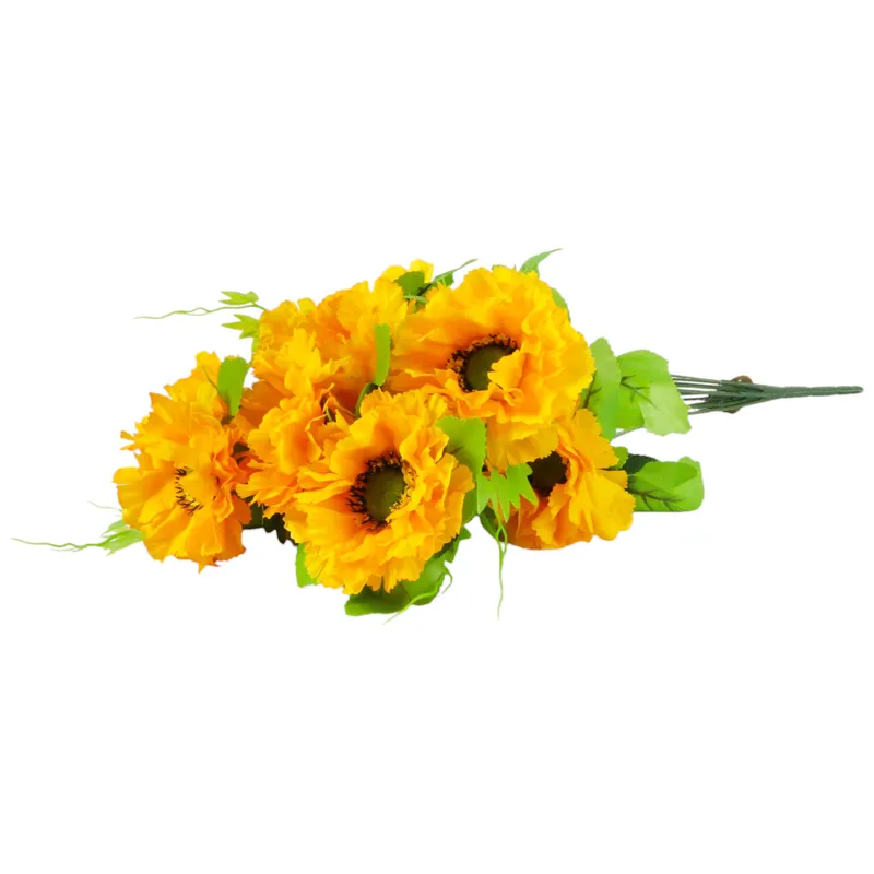 Sztuczny Bukiet 14 Anemonów 54 cm - ŻÓŁTE
