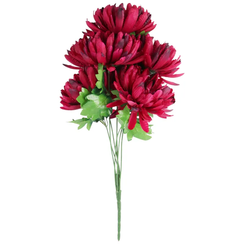 Bukiet Chryzantem 60cm Premium Kolor - Bordowy