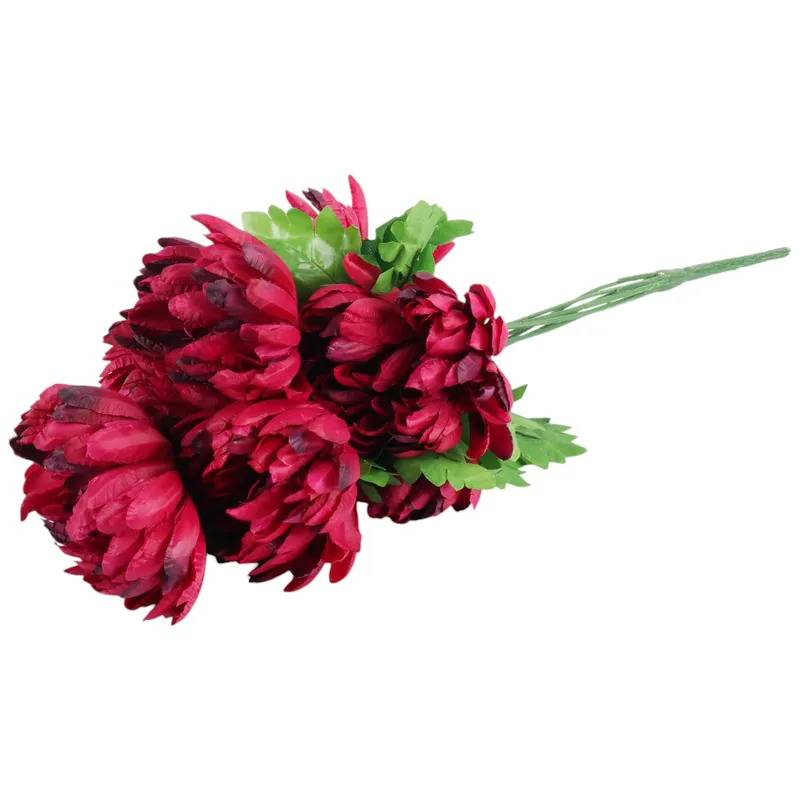 Bukiet Chryzantem 60cm Premium Kolor - Bordowy
