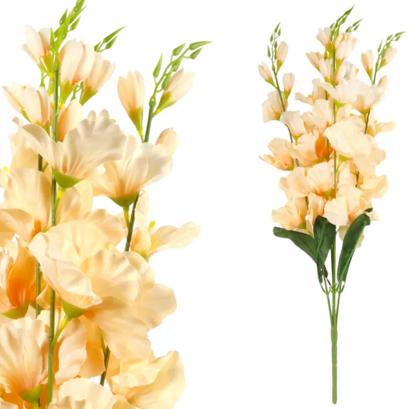 BUKIET 5 GAŁĄZEK MIECZYKÓW GLADIOLA 67 cm - Czerwona