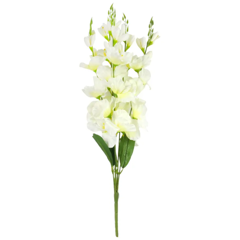 Bukiet 5 Gałązek Mieczyków Gladiola 67 cm - Biały