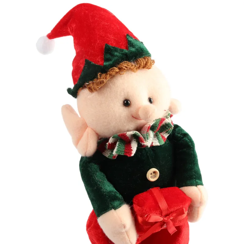 Elf Psotnik Figurka Elfa Skrzat Krasnal Świąteczny Adwentowy - Czerwony