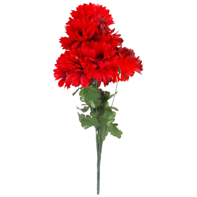 Bukiet 9 Chryzantem W Kolorze Bordowym 36 cm