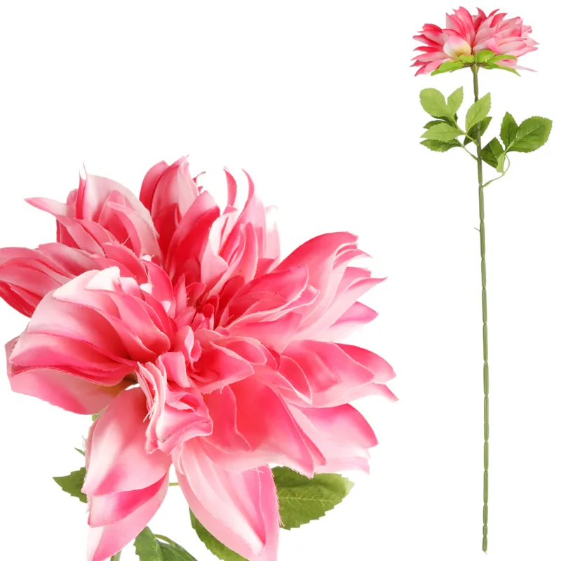 DALIA Duży KWIAT SZTUCZNY Do Wazonu 74 cm - Różowa