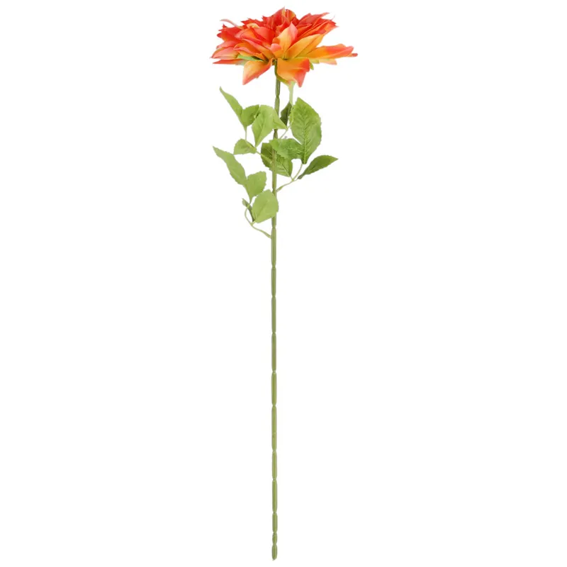 DALIA Duży KWIAT SZTUCZNY Do Wazonu 74 cm - Pomarańczowa