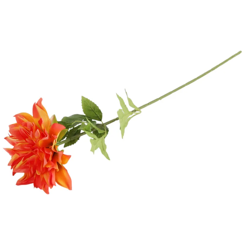DALIA Duży KWIAT SZTUCZNY Do Wazonu 74 cm - Pomarańczowa