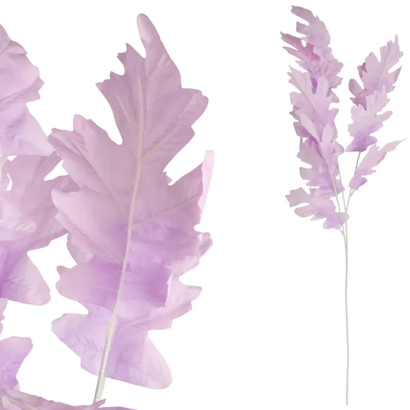 SZTUCZNA GAŁĄZKA JESIENNEGO DĘBU 95 cm Do KOMPOZYCJI FLORYSTYCZNYCH Kolor - Fioletowy
