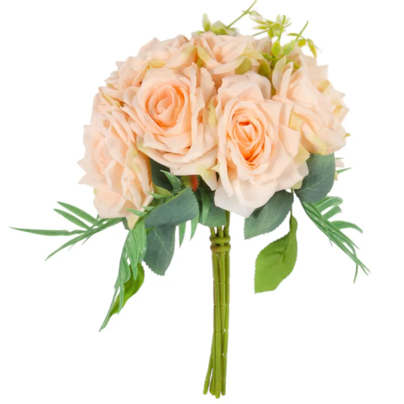 Elegancki Bukiet 10 Róż Do Wazonu 30 cm - Kremowy