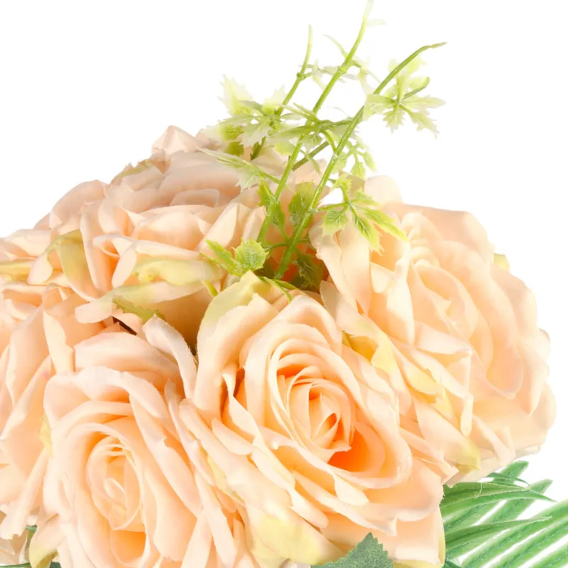 Elegancki Bukiet 10 Róż Do Wazonu 30 cm - Kremowy