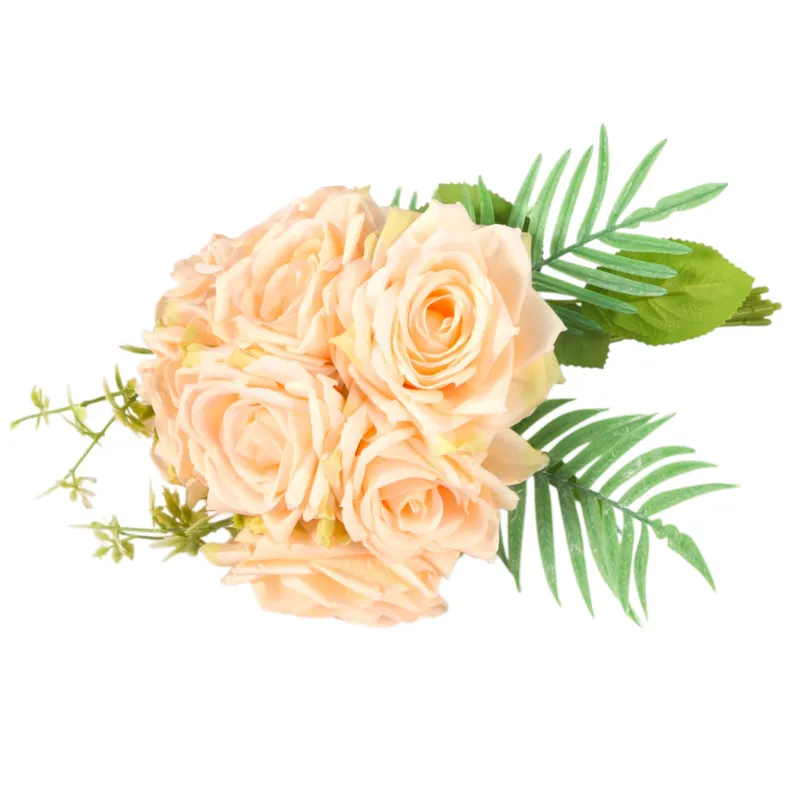 Elegancki Bukiet 10 Róż Do Wazonu 30 cm - Kremowy