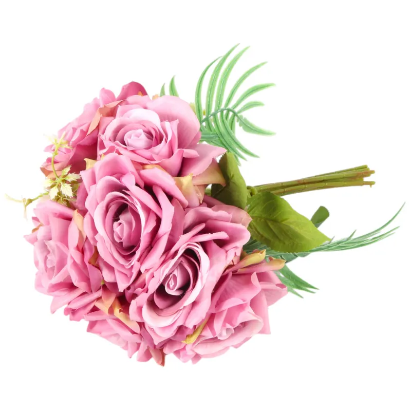 Elegancki Bukiet 10 Róż Do Wazonu 30 cm - Różowy