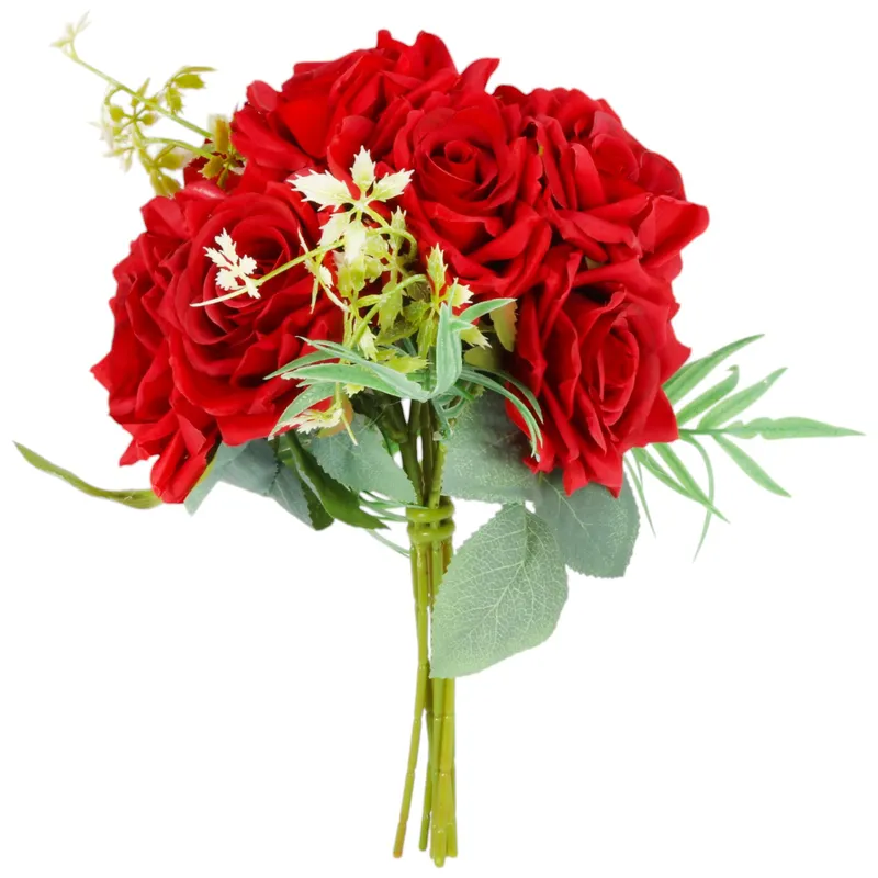 Elegancki Bukiet 10 Róż Do Wazonu 30 cm - Czerwony