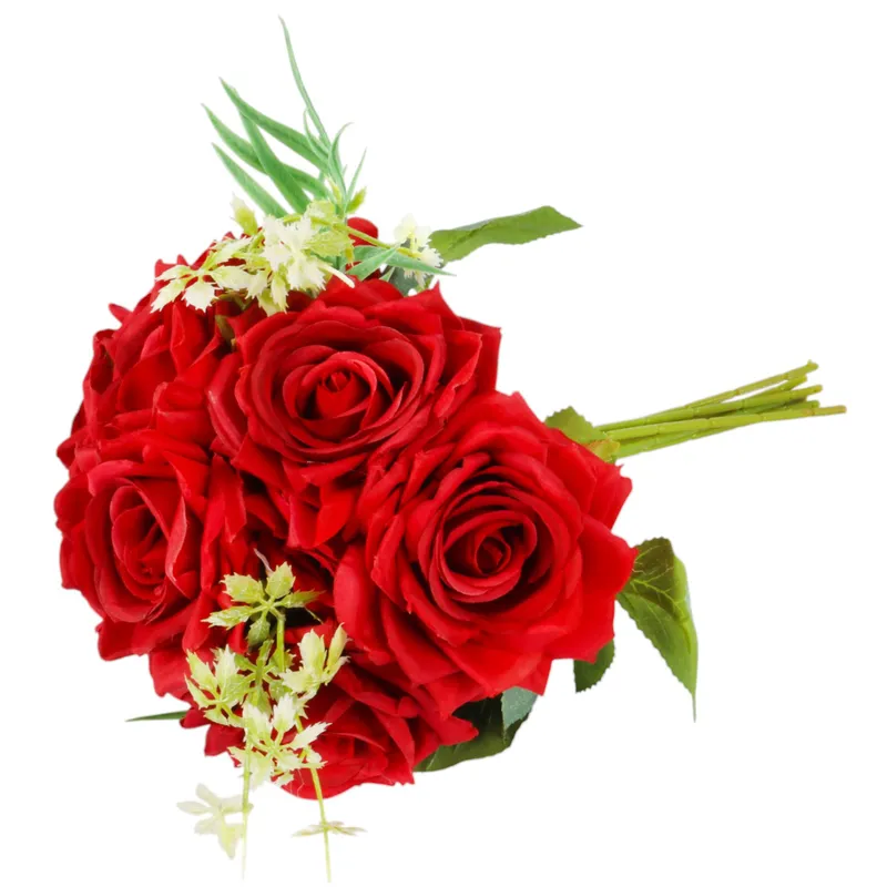 Elegancki Bukiet 10 Róż Do Wazonu 30 cm - Czerwony