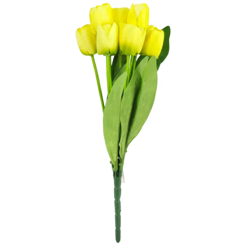 Bukiet 9 TULIPANÓW W Kolorze ŻÓŁTYM 40 cm