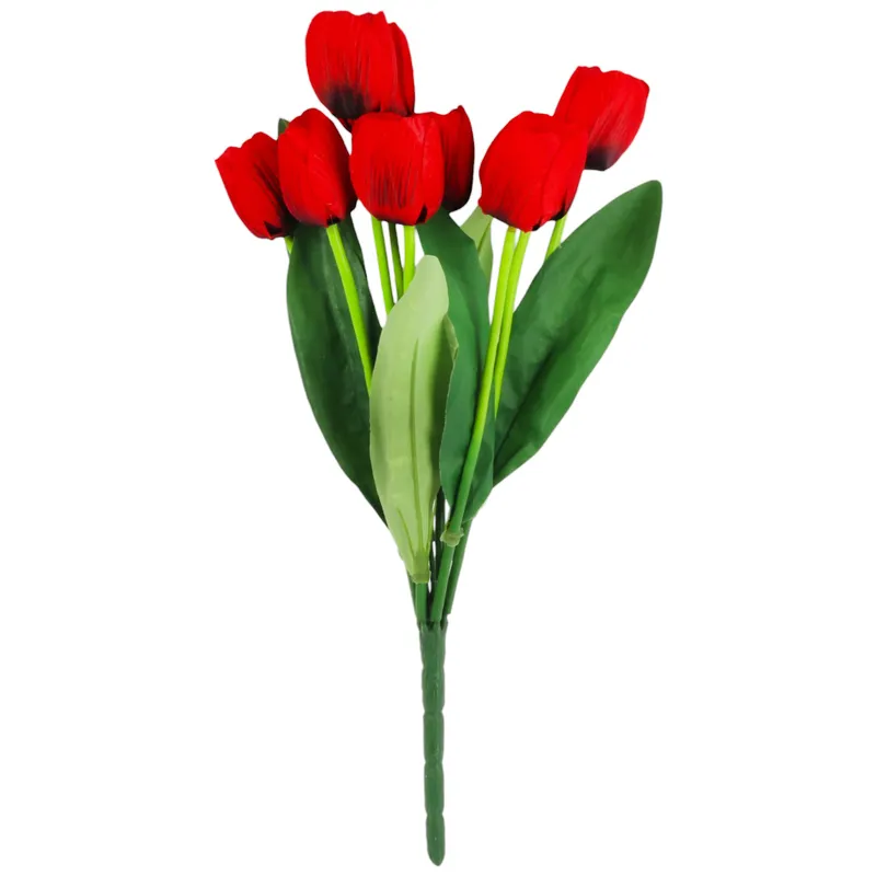 Bukiet 9 TULIPANÓW W Kolorze CZERWONYM 40 cm