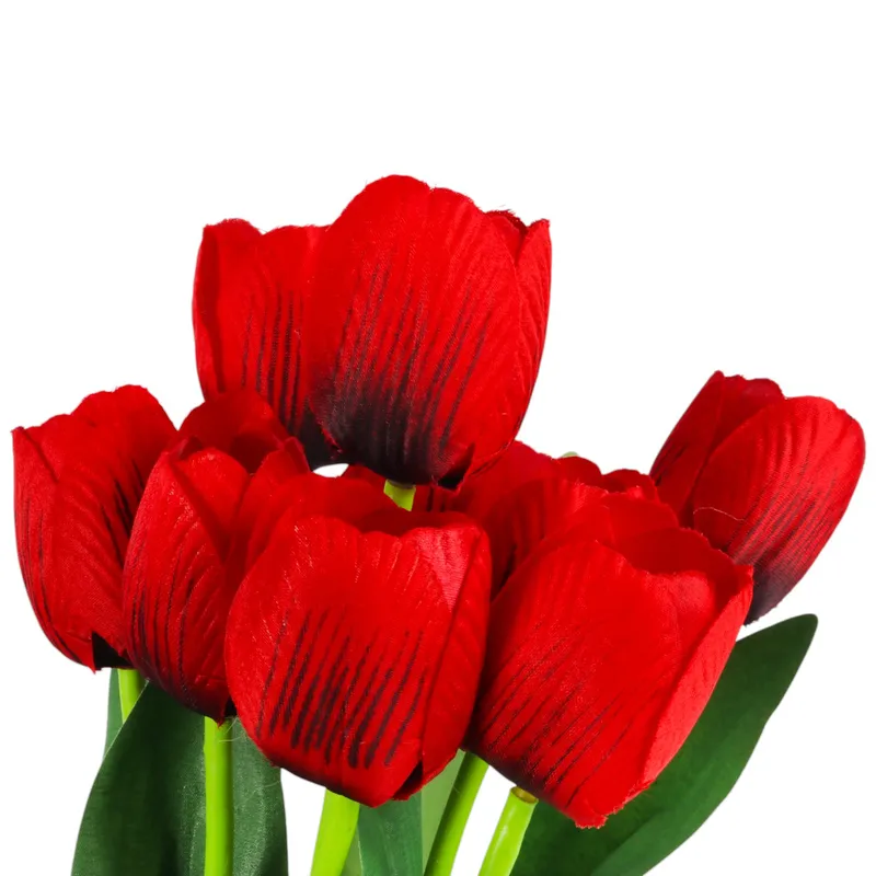 Bukiet 9 TULIPANÓW W Kolorze CZERWONYM 40 cm