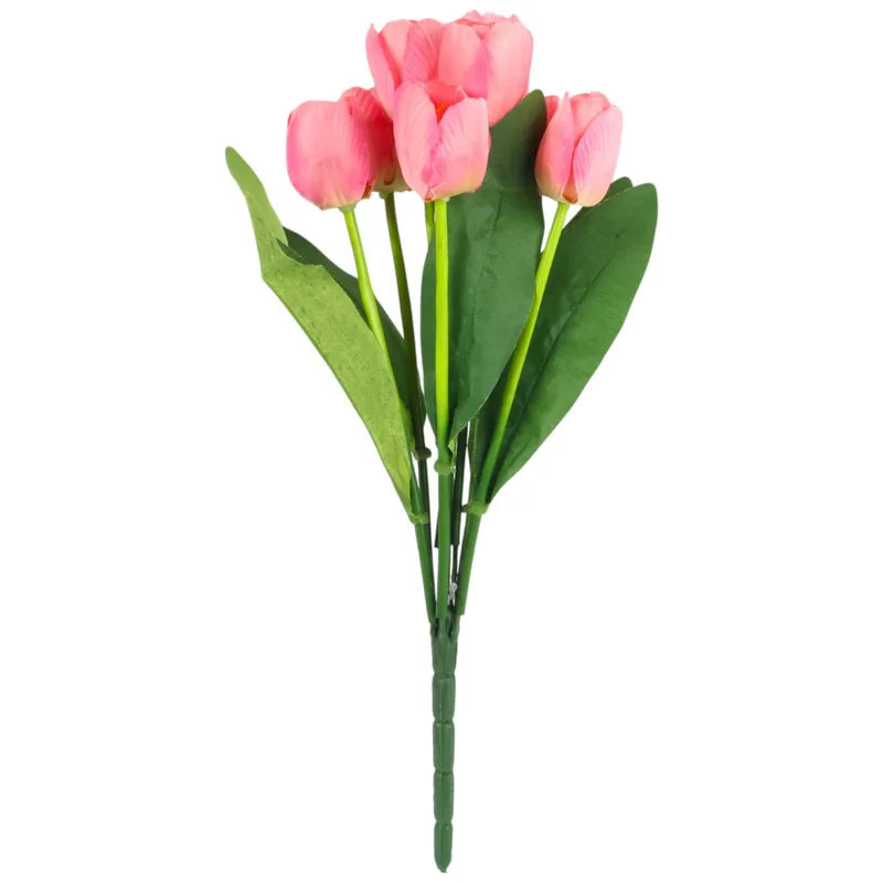 Bukiet 9 TULIPANÓW W Kolorze RÓŻOWYM 40 cm