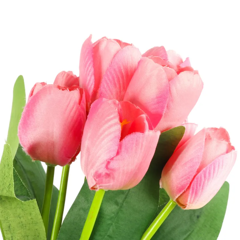 Bukiet 9 TULIPANÓW W Kolorze RÓŻOWYM 40 cm