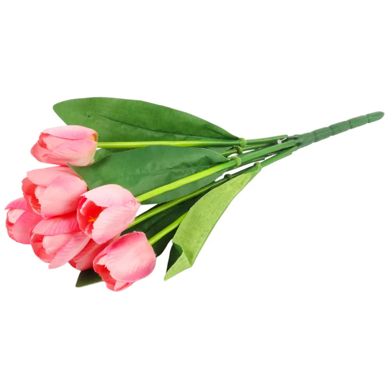 Bukiet 9 TULIPANÓW W Kolorze RÓŻOWYM 40 cm