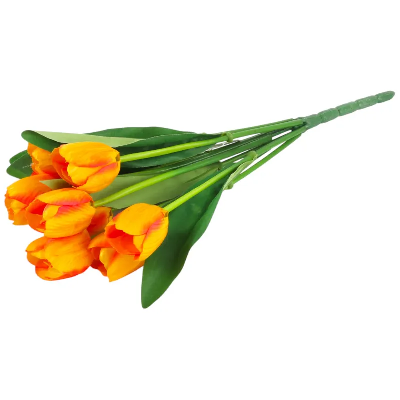 Bukiet 9 TULIPANÓW W Kolorze POMARAŃCZOWYM 40 cm