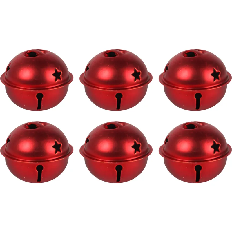 Dzwonki Mikołaja 4 cm Zawieszki Metalowe - Czerwone