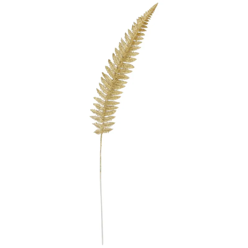 Gałązka Brokatowa Paproć 100 cm - Złota