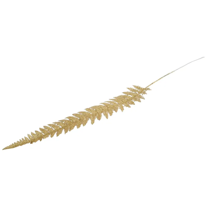 Gałązka Brokatowa Paproć 100 cm - Złota