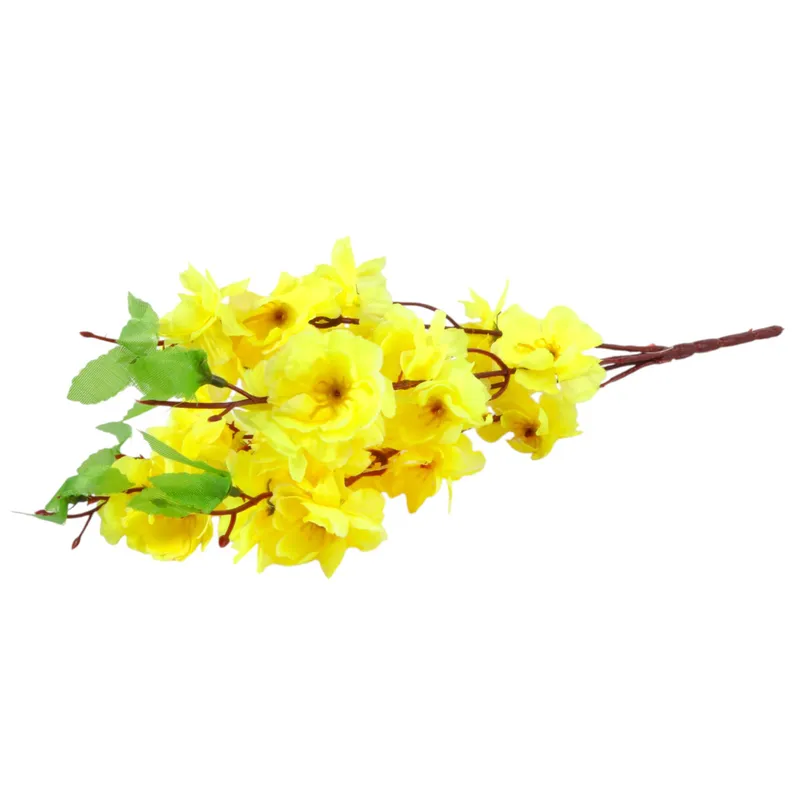 BUKIET 5 JABŁONI KWIAT SZTUCZNY Do Wazonu 37 cm - ŻÓŁTY