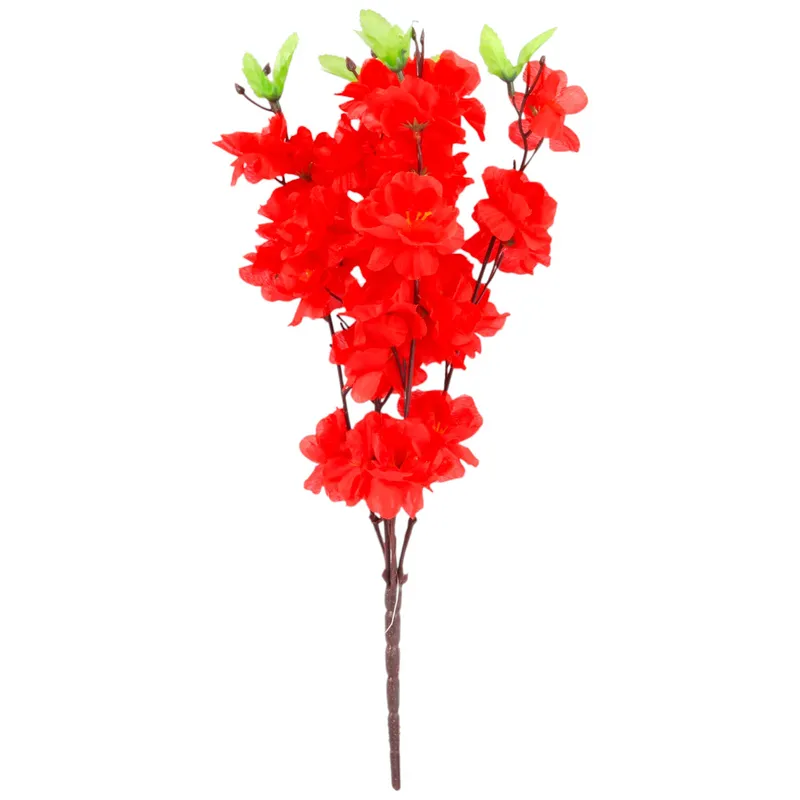 BUKIET 5 JABŁONI KWIAT SZTUCZNY Do Wazonu 37 cm - CZERWONY