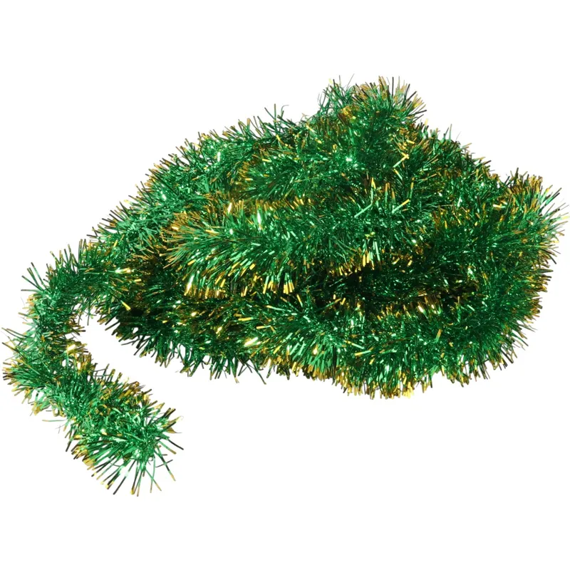 Łańcuch Choinkowy Średnica 7 cm, Długość 4 m - Zielono-Złoty
