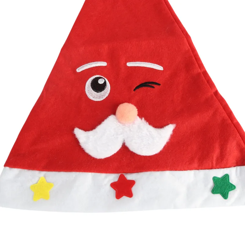 Czapka Mikołaja Z Wypukłą Figurką, Czerwona, Wykonana Z Miękkiego Materiału, Wymiary 40×28 cm